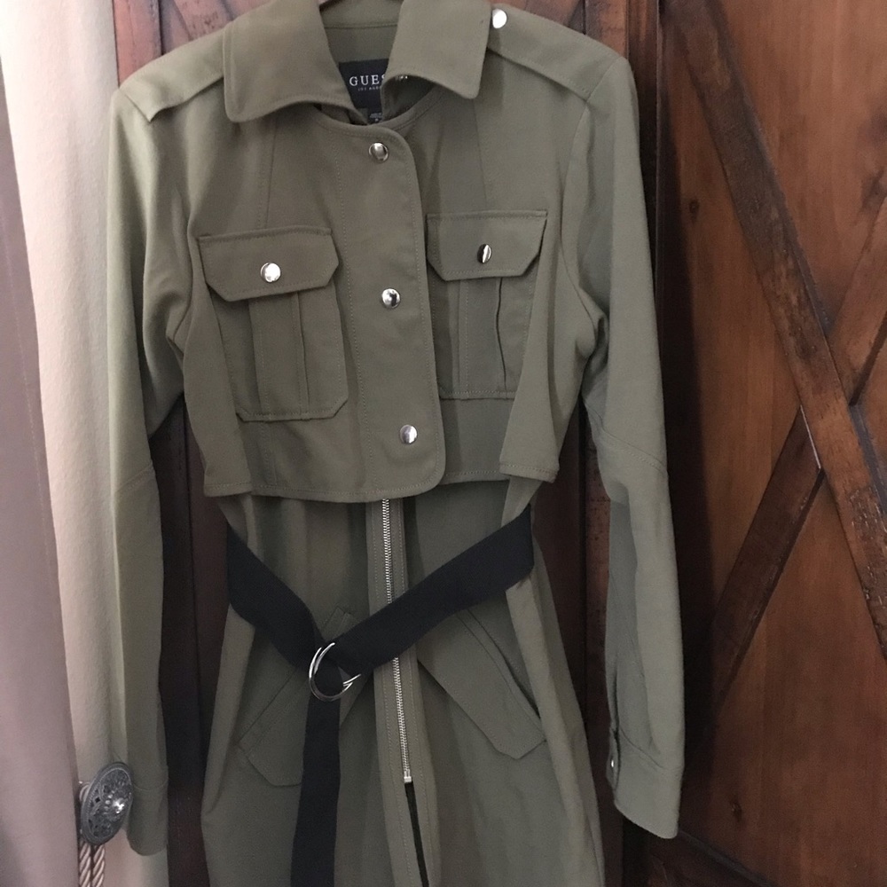 Guess Women’s Long Sleeve Hunter Belted Jacket